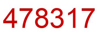 Number 478317 red image