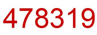 Number 478319 red image