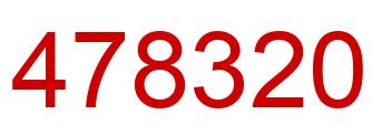 Number 478320 red image