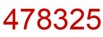 Number 478325 red image