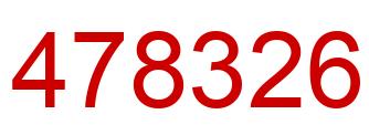 Number 478326 red image