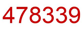 Number 478339 red image