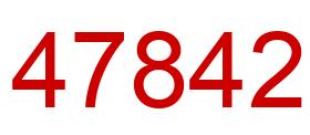 Number 47842 red image