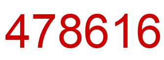 Number 478616 red image