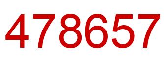 Number 478657 red image