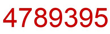Number 4789395 red image
