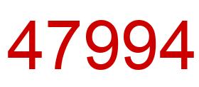Number 47994 red image