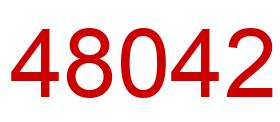 Number 48042 red image