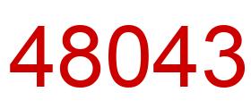 Number 48043 red image
