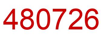 Número 480726 imagen rojo