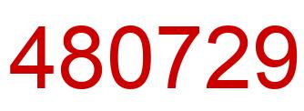 Number 480729 red image