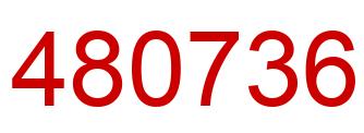 Number 480736 red image