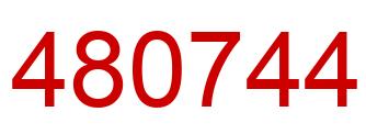 Number 480744 red image