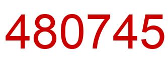 Number 480745 red image
