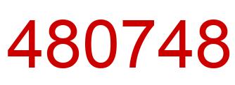 Número 480748 imagen rojo