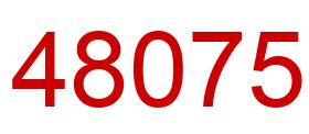Número 48075 imagen rojo