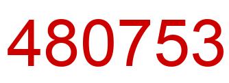 Número 480753 imagen rojo