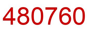 Number 480760 red image