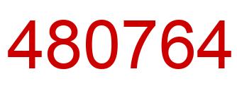 Number 480764 red image