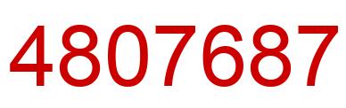 Number 4807687 red image