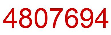 Number 4807694 red image