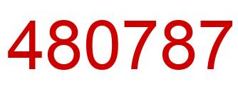 Number 480787 red image