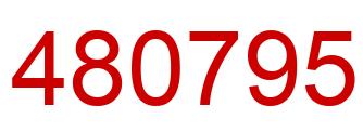 Número 480795 imagen rojo