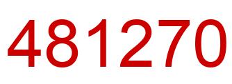 Número 481270 imagen rojo