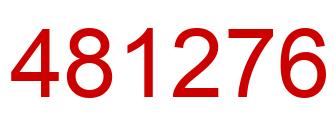 Número 481276 imagen rojo