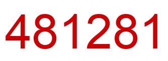 Número 481281 imagen rojo