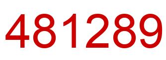 Number 481289 red image