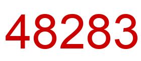 Number 48283 red image