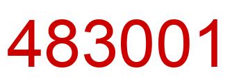 Number 483001 red image