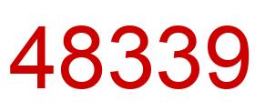 Number 48339 red image