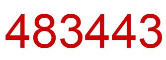 Number 483443 red image