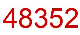 Número 48352 imagen rojo