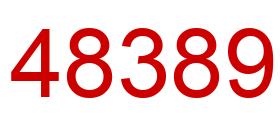 Number 48389 red image
