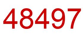 Number 48497 red image