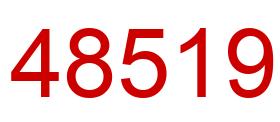Número 48519 imagen rojo