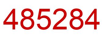 Number 485284 red image