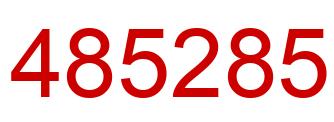 Number 485285 red image