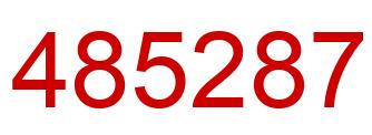 Number 485287 red image