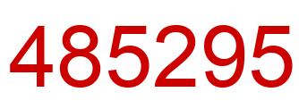 Number 485295 red image