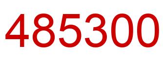 Number 485300 red image