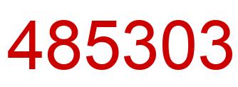 Number 485303 red image