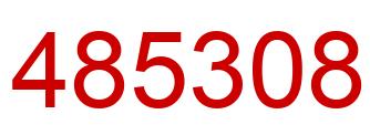 Number 485308 red image