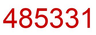 Number 485331 red image