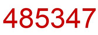 Number 485347 red image