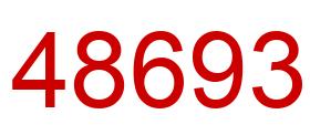 Number 48693 red image