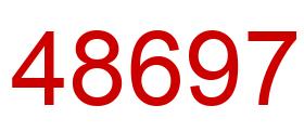 Number 48697 red image